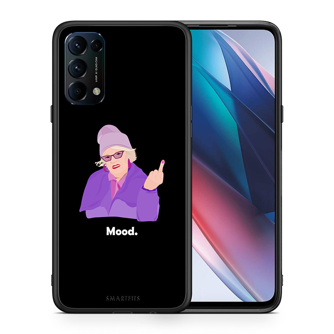 Θήκη Oppo Find X3 Lite / Reno 5 5G / Reno 5 4G Grandma Mood Black από τη Smartfits με σχέδιο στο πίσω μέρος και μαύρο περίβλημα | Oppo Find X3 Lite / Reno 5 5G / Reno 5 4G Grandma Mood Black case with colorful back and black bezels