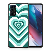 Thumbnail for Θήκη Oppo Find X3 Lite / Reno 5 5G / Reno 5 4G Green Hearts από τη Smartfits με σχέδιο στο πίσω μέρος και μαύρο περίβλημα | Oppo Find X3 Lite / Reno 5 5G / Reno 5 4G Green Hearts case with colorful back and black bezels