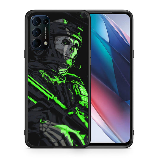 Θήκη Αγίου Βαλεντίνου Oppo Find X3 Lite / Reno 5 5G / Reno 5 4G Green Soldier από τη Smartfits με σχέδιο στο πίσω μέρος και μαύρο περίβλημα | Oppo Find X3 Lite / Reno 5 5G / Reno 5 4G Green Soldier case with colorful back and black bezels