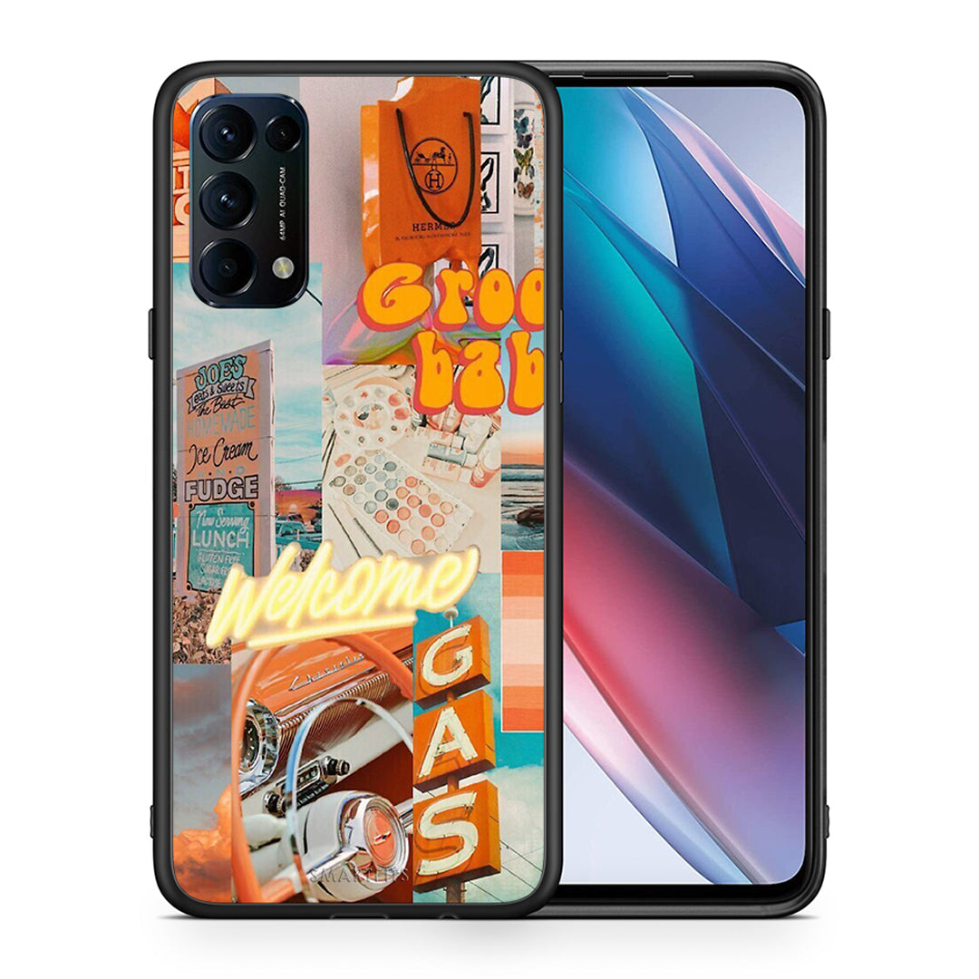 Θήκη Αγίου Βαλεντίνου Oppo Find X3 Lite / Reno 5 5G / Reno 5 4G Groovy Babe από τη Smartfits με σχέδιο στο πίσω μέρος και μαύρο περίβλημα | Oppo Find X3 Lite / Reno 5 5G / Reno 5 4G Groovy Babe case with colorful back and black bezels