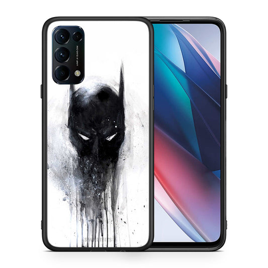 Θήκη Oppo Find X3 Lite / Reno 5 5G / Reno 5 4G Paint Bat Hero από τη Smartfits με σχέδιο στο πίσω μέρος και μαύρο περίβλημα | Oppo Find X3 Lite / Reno 5 5G / Reno 5 4G Paint Bat Hero case with colorful back and black bezels