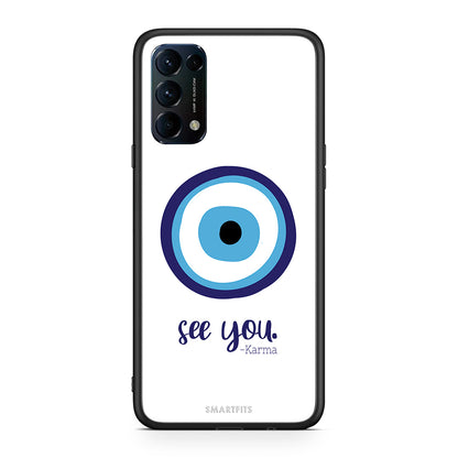 Oppo Find X3 Lite / Reno 5 5G / Reno 5 4G Karma Says θήκη από τη Smartfits με σχέδιο στο πίσω μέρος και μαύρο περίβλημα | Smartphone case with colorful back and black bezels by Smartfits