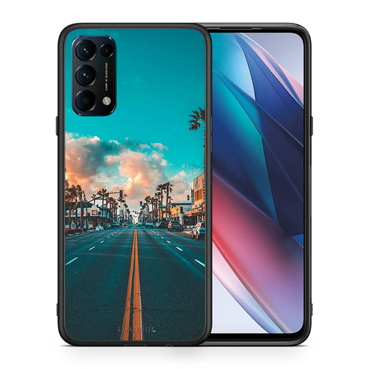Θήκη Oppo Find X3 Lite / Reno 5 5G / Reno 5 4G City Landscape από τη Smartfits με σχέδιο στο πίσω μέρος και μαύρο περίβλημα | Oppo Find X3 Lite / Reno 5 5G / Reno 5 4G City Landscape case with colorful back and black bezels