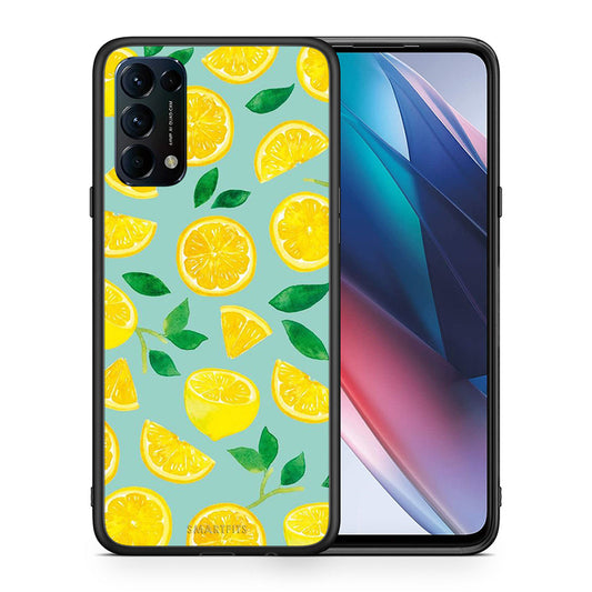Θήκη Oppo Find X3 Lite / Reno 5 5G / Reno 5 4G Lemons από τη Smartfits με σχέδιο στο πίσω μέρος και μαύρο περίβλημα | Oppo Find X3 Lite / Reno 5 5G / Reno 5 4G Lemons case with colorful back and black bezels
