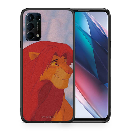 Θήκη Αγίου Βαλεντίνου Oppo Find X3 Lite / Reno 5 5G / Reno 5 4G Lion Love 1 από τη Smartfits με σχέδιο στο πίσω μέρος και μαύρο περίβλημα | Oppo Find X3 Lite / Reno 5 5G / Reno 5 4G Lion Love 1 case with colorful back and black bezels