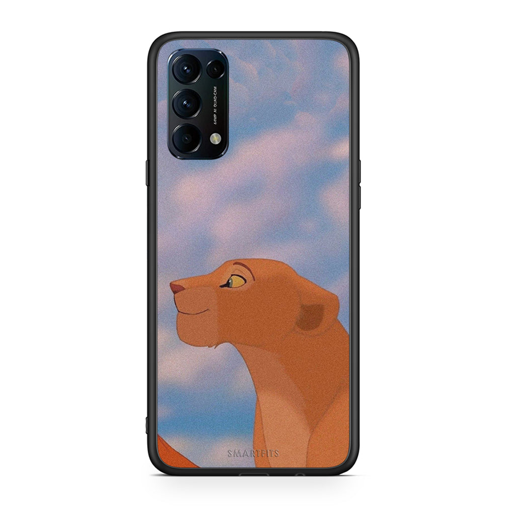 Oppo Find X3 Lite / Reno 5 5G / Reno 5 4G Lion Love 2 Θήκη Αγίου Βαλεντίνου από τη Smartfits με σχέδιο στο πίσω μέρος και μαύρο περίβλημα | Smartphone case with colorful back and black bezels by Smartfits