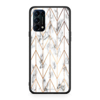 Thumbnail for 44 - Oppo Find X3 Lite / Reno 5 5G / Reno 5 4G Gold Geometric Marble case, cover, bumper