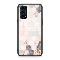 Thumbnail for 4 - Oppo Find X3 Lite / Reno 5 5G / Reno 5 4G Hexagon Pink Marble case, cover, bumper