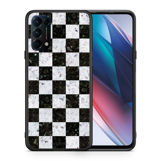 Θήκη Oppo Find X3 Lite / Reno 5 5G / Reno 5 4G Square Geometric Marble από τη Smartfits με σχέδιο στο πίσω μέρος και μαύρο περίβλημα | Oppo Find X3 Lite / Reno 5 5G / Reno 5 4G Square Geometric Marble case with colorful back and black bezels