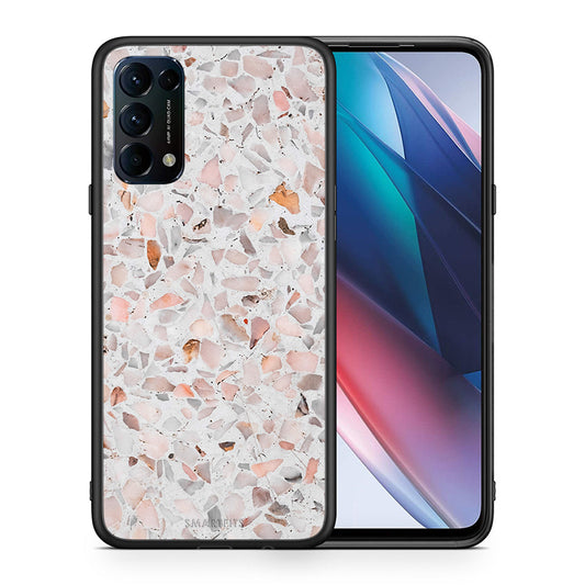 Θήκη Oppo Find X3 Lite / Reno 5 5G / Reno 5 4G Marble Terrazzo από τη Smartfits με σχέδιο στο πίσω μέρος και μαύρο περίβλημα | Oppo Find X3 Lite / Reno 5 5G / Reno 5 4G Marble Terrazzo case with colorful back and black bezels
