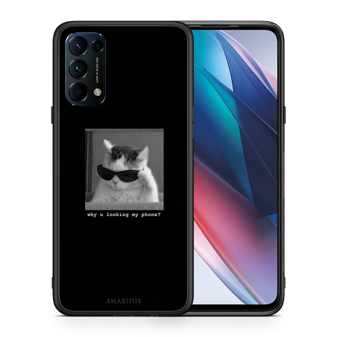 Θήκη Oppo Find X3 Lite / Reno 5 5G / Reno 5 4G Meme Cat από τη Smartfits με σχέδιο στο πίσω μέρος και μαύρο περίβλημα | Oppo Find X3 Lite / Reno 5 5G / Reno 5 4G Meme Cat case with colorful back and black bezels