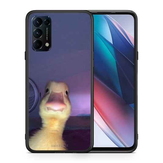 Θήκη Oppo Find X3 Lite / Reno 5 5G / Reno 5 4G Meme Duck από τη Smartfits με σχέδιο στο πίσω μέρος και μαύρο περίβλημα | Oppo Find X3 Lite / Reno 5 5G / Reno 5 4G Meme Duck case with colorful back and black bezels