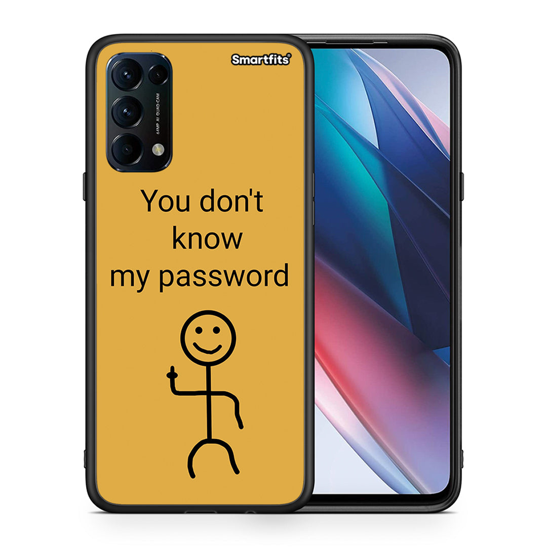 Θήκη Oppo Find X3 Lite / Reno 5 5G / Reno 5 4G My Password από τη Smartfits με σχέδιο στο πίσω μέρος και μαύρο περίβλημα | Oppo Find X3 Lite / Reno 5 5G / Reno 5 4G My Password case with colorful back and black bezels