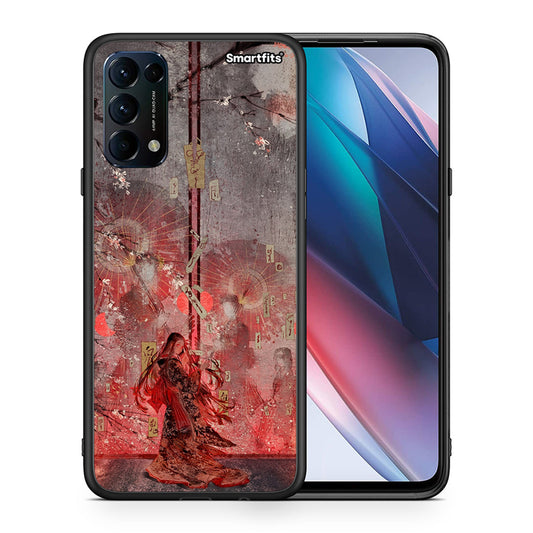 Θήκη Oppo Find X3 Lite / Reno 5 5G / Reno 5 4G Nezuko Kamado από τη Smartfits με σχέδιο στο πίσω μέρος και μαύρο περίβλημα | Oppo Find X3 Lite / Reno 5 5G / Reno 5 4G Nezuko Kamado case with colorful back and black bezels