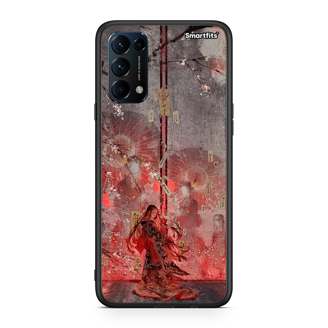 Oppo Find X3 Lite / Reno 5 5G / Reno 5 4G Nezuko Kamado θήκη από τη Smartfits με σχέδιο στο πίσω μέρος και μαύρο περίβλημα | Smartphone case with colorful back and black bezels by Smartfits