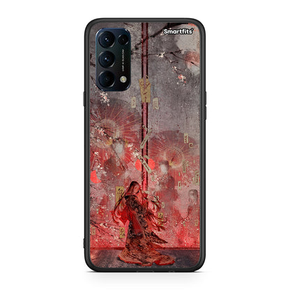 Oppo Find X3 Lite / Reno 5 5G / Reno 5 4G Nezuko Kamado θήκη από τη Smartfits με σχέδιο στο πίσω μέρος και μαύρο περίβλημα | Smartphone case with colorful back and black bezels by Smartfits