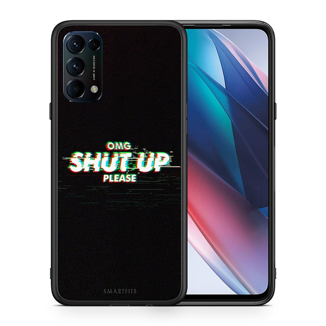 Θήκη Oppo Find X3 Lite / Reno 5 5G / Reno 5 4G OMG ShutUp από τη Smartfits με σχέδιο στο πίσω μέρος και μαύρο περίβλημα | Oppo Find X3 Lite / Reno 5 5G / Reno 5 4G OMG ShutUp case with colorful back and black bezels