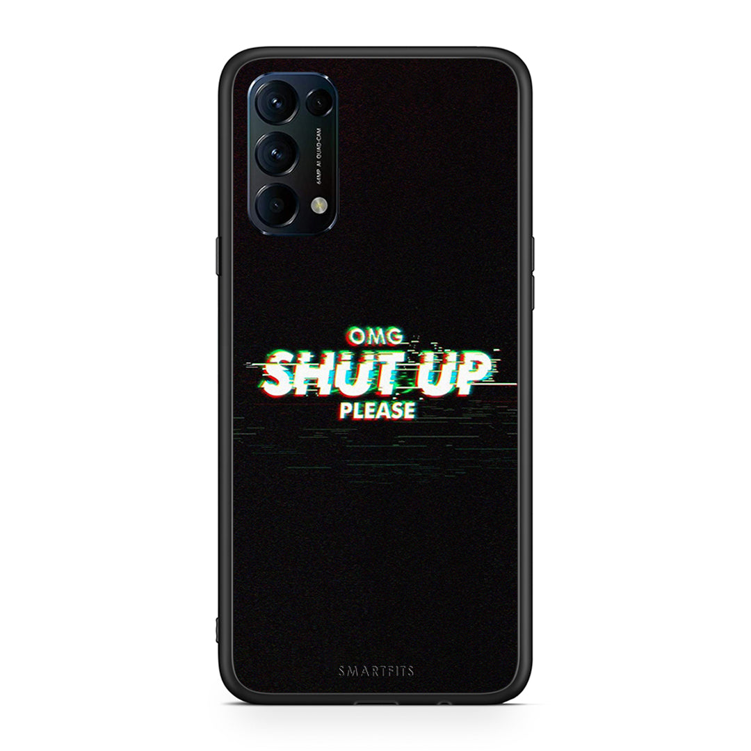Oppo Find X3 Lite / Reno 5 5G / Reno 5 4G OMG ShutUp θήκη από τη Smartfits με σχέδιο στο πίσω μέρος και μαύρο περίβλημα | Smartphone case with colorful back and black bezels by Smartfits