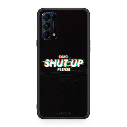 Oppo Find X3 Lite / Reno 5 5G / Reno 5 4G OMG ShutUp θήκη από τη Smartfits με σχέδιο στο πίσω μέρος και μαύρο περίβλημα | Smartphone case with colorful back and black bezels by Smartfits