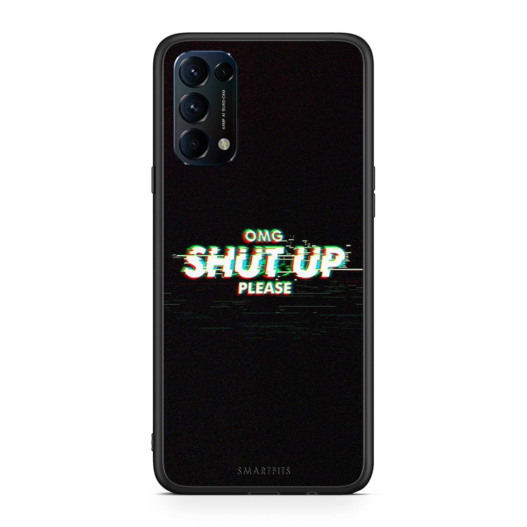 Oppo Find X3 Lite / Reno 5 5G / Reno 5 4G OMG ShutUp θήκη από τη Smartfits με σχέδιο στο πίσω μέρος και μαύρο περίβλημα | Smartphone case with colorful back and black bezels by Smartfits