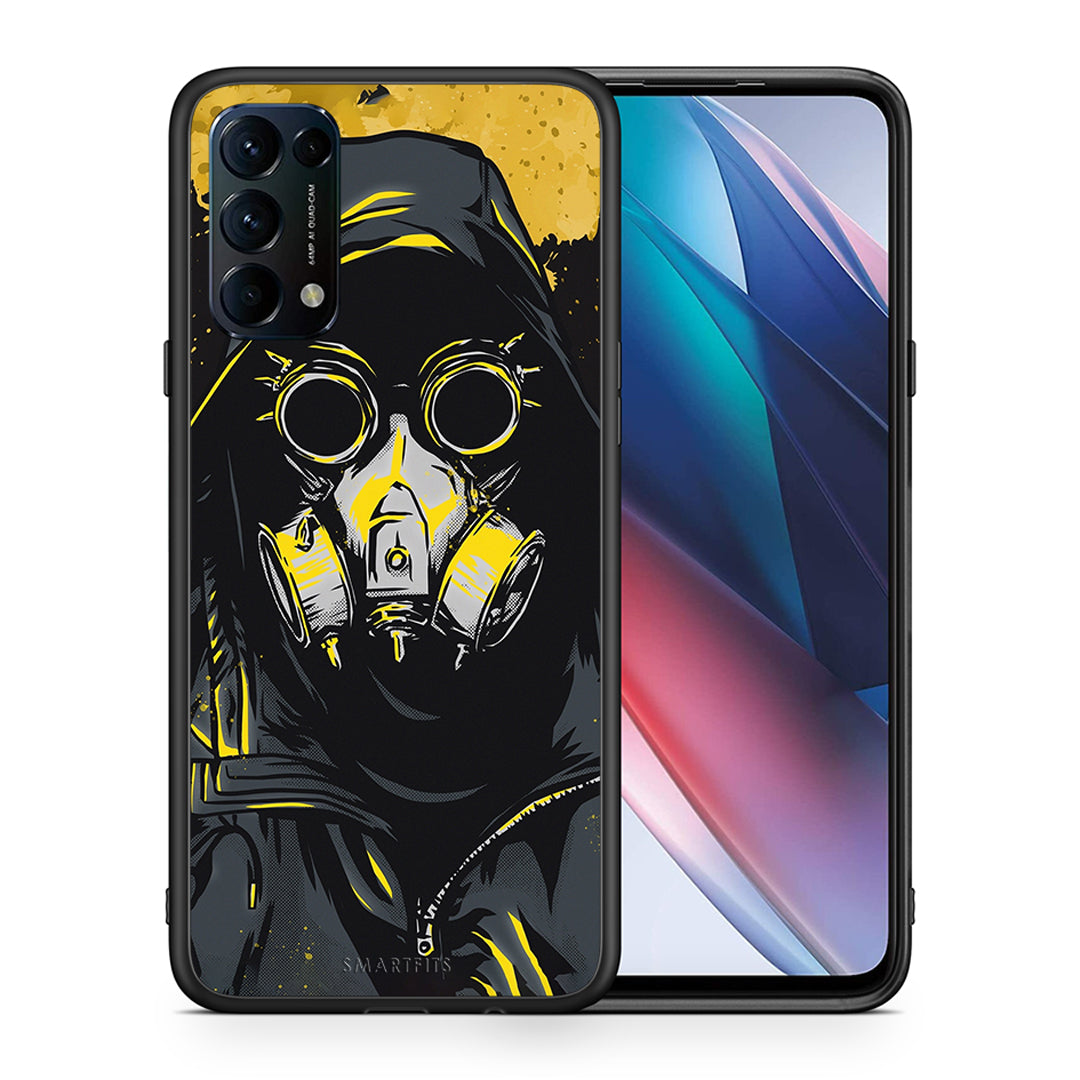 Θήκη Oppo Find X3 Lite / Reno 5 5G / Reno 5 4G Mask PopArt από τη Smartfits με σχέδιο στο πίσω μέρος και μαύρο περίβλημα | Oppo Find X3 Lite / Reno 5 5G / Reno 5 4G Mask PopArt case with colorful back and black bezels