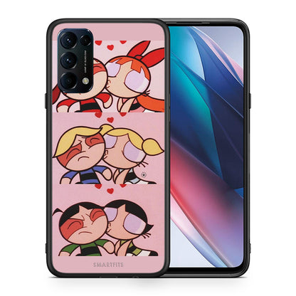 Θήκη Αγίου Βαλεντίνου Oppo Find X3 Lite / Reno 5 5G / Reno 5 4G Puff Love από τη Smartfits με σχέδιο στο πίσω μέρος και μαύρο περίβλημα | Oppo Find X3 Lite / Reno 5 5G / Reno 5 4G Puff Love case with colorful back and black bezels