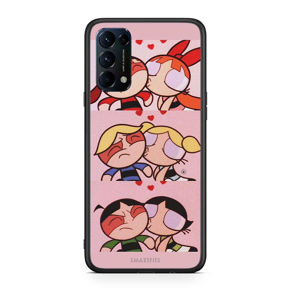 Oppo Find X3 Lite / Reno 5 5G / Reno 5 4G Puff Love Θήκη Αγίου Βαλεντίνου από τη Smartfits με σχέδιο στο πίσω μέρος και μαύρο περίβλημα | Smartphone case with colorful back and black bezels by Smartfits