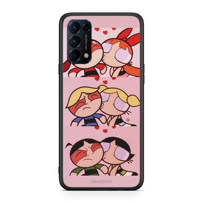 Oppo Find X3 Lite / Reno 5 5G / Reno 5 4G Puff Love Θήκη Αγίου Βαλεντίνου από τη Smartfits με σχέδιο στο πίσω μέρος και μαύρο περίβλημα | Smartphone case with colorful back and black bezels by Smartfits