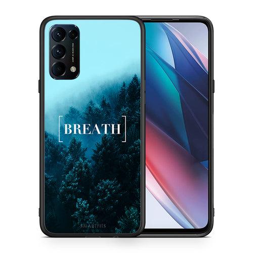Θήκη Oppo Find X3 Lite / Reno 5 5G / Reno 5 4G Breath Quote από τη Smartfits με σχέδιο στο πίσω μέρος και μαύρο περίβλημα | Oppo Find X3 Lite / Reno 5 5G / Reno 5 4G Breath Quote case with colorful back and black bezels