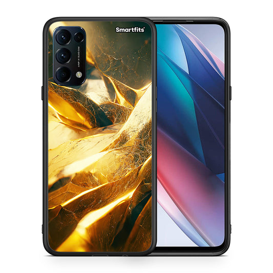 Θήκη Oppo Find X3 Lite / Reno 5 5G / Reno 5 4G Real Gold από τη Smartfits με σχέδιο στο πίσω μέρος και μαύρο περίβλημα | Oppo Find X3 Lite / Reno 5 5G / Reno 5 4G Real Gold case with colorful back and black bezels