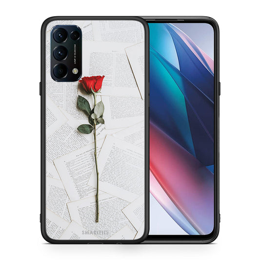 Θήκη Oppo Find X3 Lite / Reno 5 5G / Reno 5 4G Red Rose από τη Smartfits με σχέδιο στο πίσω μέρος και μαύρο περίβλημα | Oppo Find X3 Lite / Reno 5 5G / Reno 5 4G Red Rose case with colorful back and black bezels