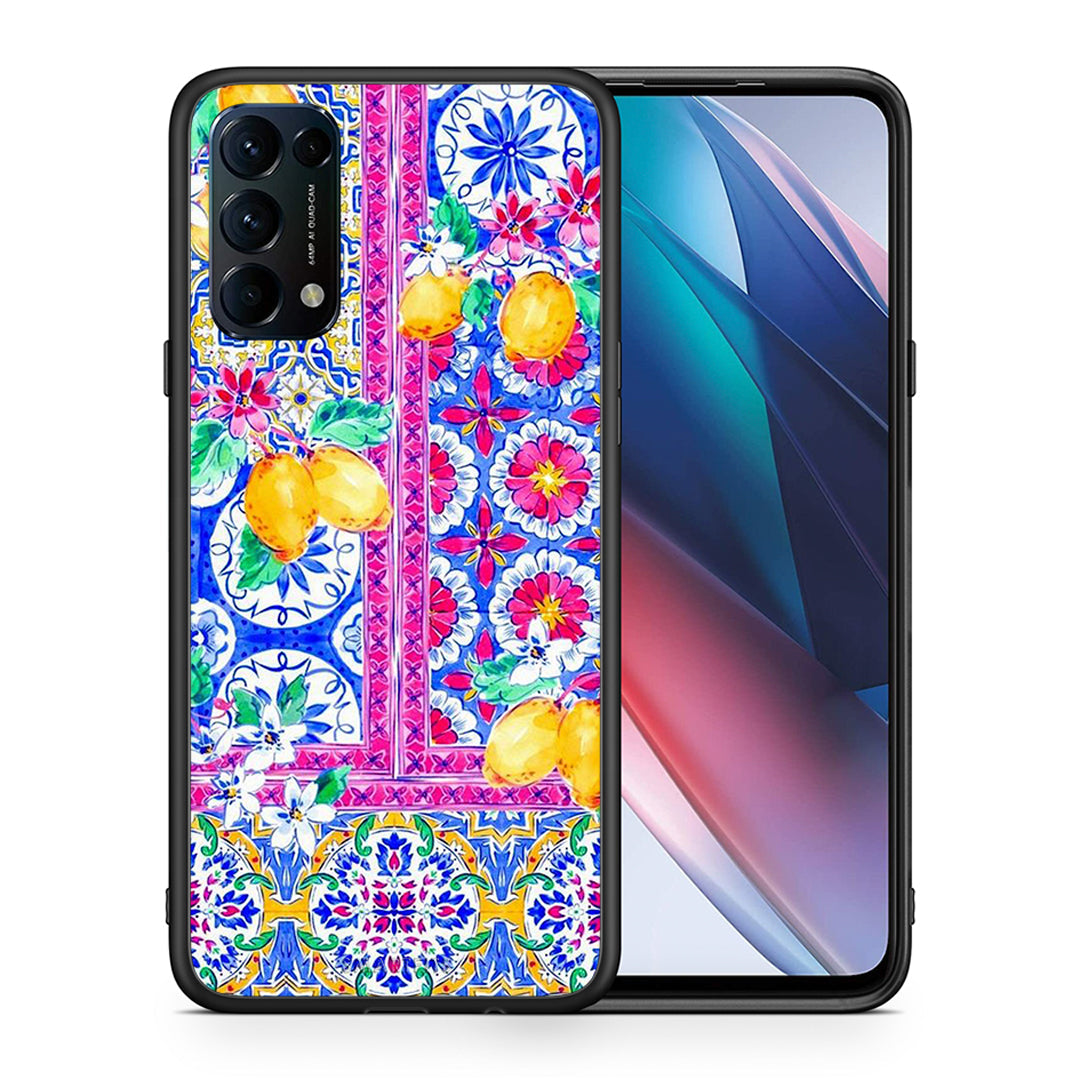 Θήκη Oppo Find X3 Lite / Reno 5 5G / Reno 5 4G Retro Spring από τη Smartfits με σχέδιο στο πίσω μέρος και μαύρο περίβλημα | Oppo Find X3 Lite / Reno 5 5G / Reno 5 4G Retro Spring case with colorful back and black bezels