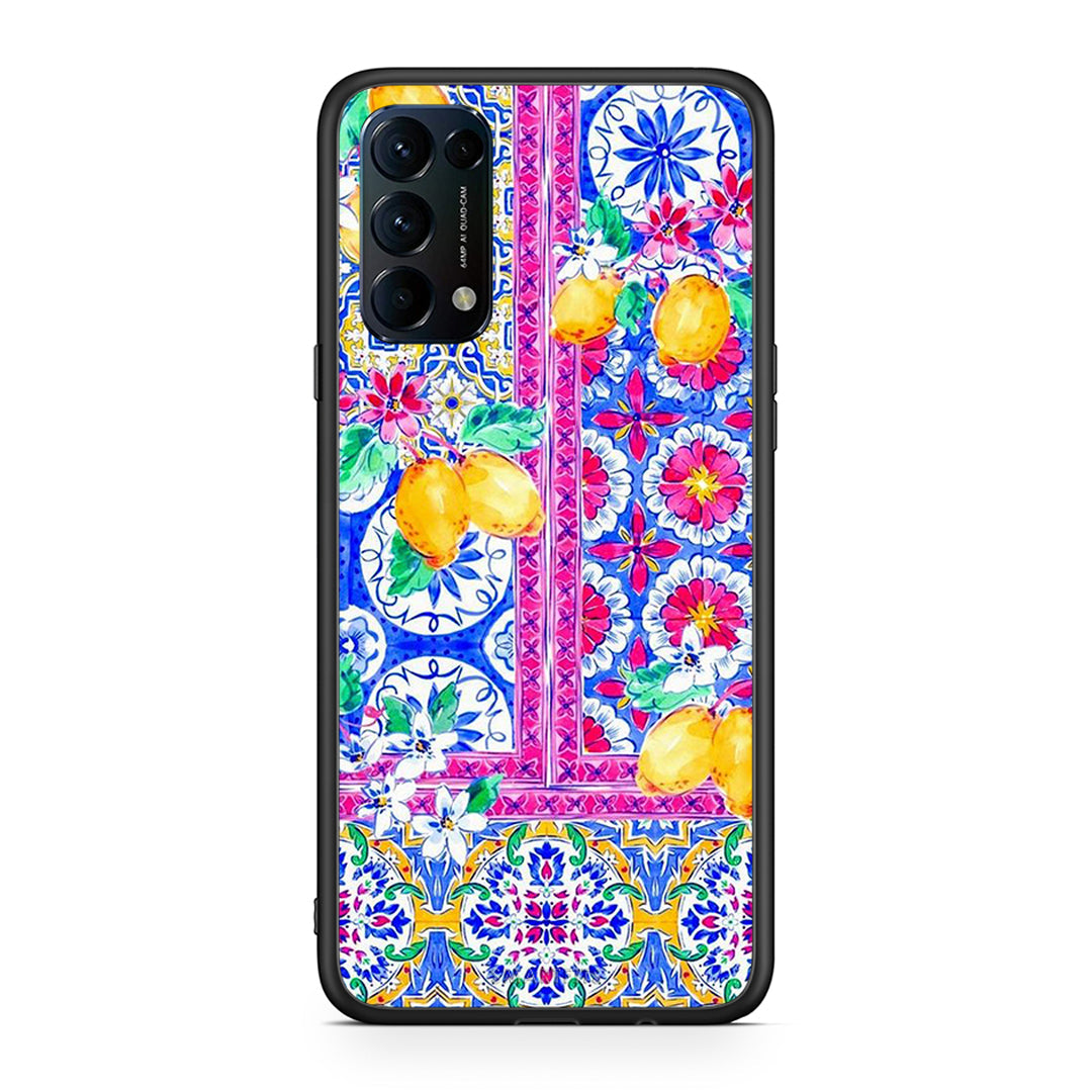 Oppo Find X3 Lite / Reno 5 5G / Reno 5 4G Retro Spring θήκη από τη Smartfits με σχέδιο στο πίσω μέρος και μαύρο περίβλημα | Smartphone case with colorful back and black bezels by Smartfits
