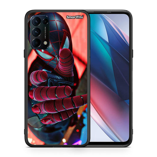 Θήκη Oppo Find X3 Lite / Reno 5 5G / Reno 5 4G Spider Hand από τη Smartfits με σχέδιο στο πίσω μέρος και μαύρο περίβλημα | Oppo Find X3 Lite / Reno 5 5G / Reno 5 4G Spider Hand case with colorful back and black bezels