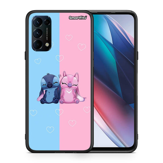 Θήκη Oppo Find X3 Lite / Reno 5 5G / Reno 5 4G Stitch And Angel από τη Smartfits με σχέδιο στο πίσω μέρος και μαύρο περίβλημα | Oppo Find X3 Lite / Reno 5 5G / Reno 5 4G Stitch And Angel case with colorful back and black bezels