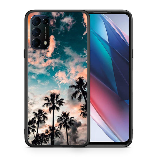 Θήκη Oppo Find X3 Lite / Reno 5 5G / Reno 5 4G Sky Summer από τη Smartfits με σχέδιο στο πίσω μέρος και μαύρο περίβλημα | Oppo Find X3 Lite / Reno 5 5G / Reno 5 4G Sky Summer case with colorful back and black bezels