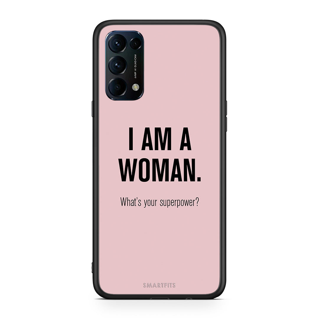 Oppo Find X3 Lite / Reno 5 5G / Reno 5 4G Superpower Woman θήκη από τη Smartfits με σχέδιο στο πίσω μέρος και μαύρο περίβλημα | Smartphone case with colorful back and black bezels by Smartfits