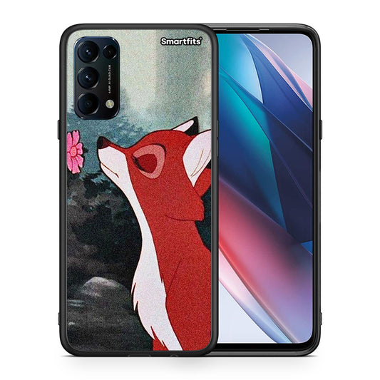 Θήκη Oppo Find X3 Lite / Reno 5 5G / Reno 5 4G Tod And Vixey Love 2 από τη Smartfits με σχέδιο στο πίσω μέρος και μαύρο περίβλημα | Oppo Find X3 Lite / Reno 5 5G / Reno 5 4G Tod And Vixey Love 2 case with colorful back and black bezels