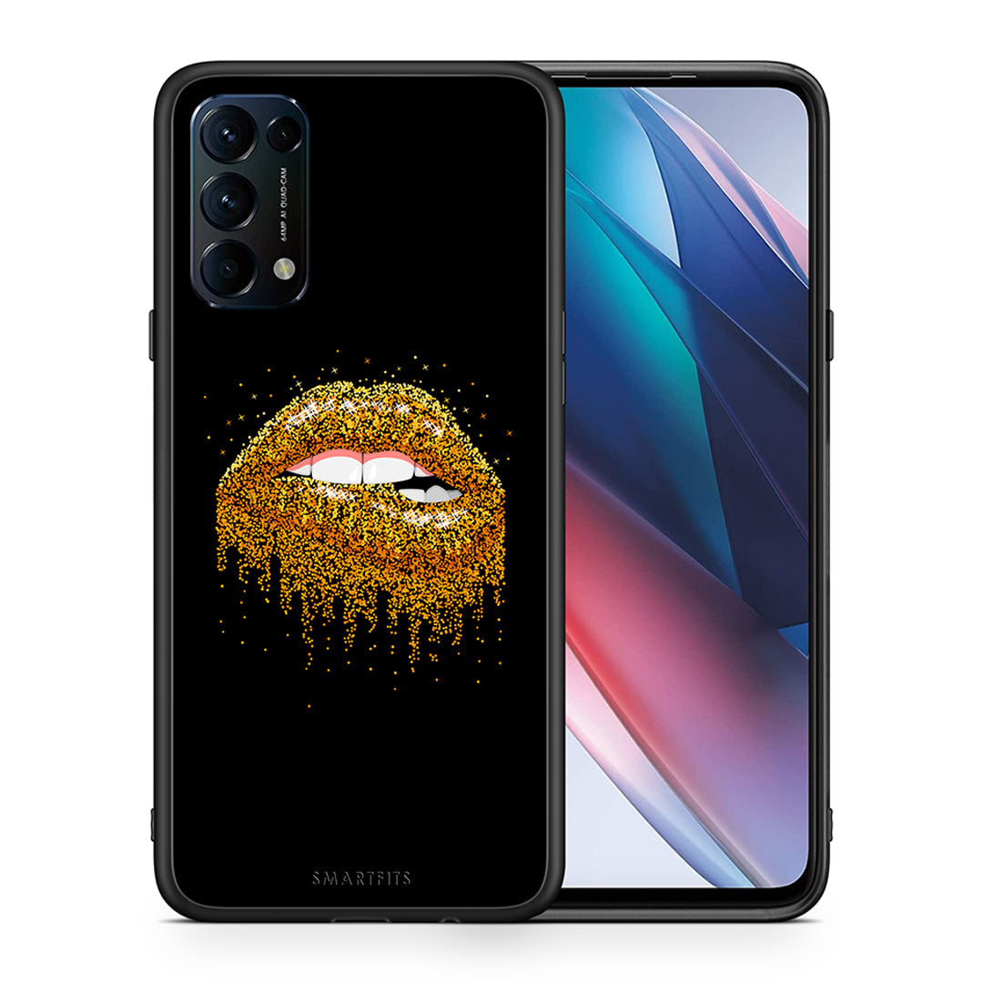 Θήκη Oppo Find X3 Lite / Reno 5 5G / Reno 5 4G Golden Valentine από τη Smartfits με σχέδιο στο πίσω μέρος και μαύρο περίβλημα | Oppo Find X3 Lite / Reno 5 5G / Reno 5 4G Golden Valentine case with colorful back and black bezels