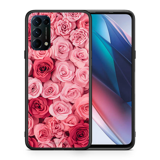 Θήκη Oppo Find X3 Lite / Reno 5 5G / Reno 5 4G RoseGarden Valentine από τη Smartfits με σχέδιο στο πίσω μέρος και μαύρο περίβλημα | Oppo Find X3 Lite / Reno 5 5G / Reno 5 4G RoseGarden Valentine case with colorful back and black bezels