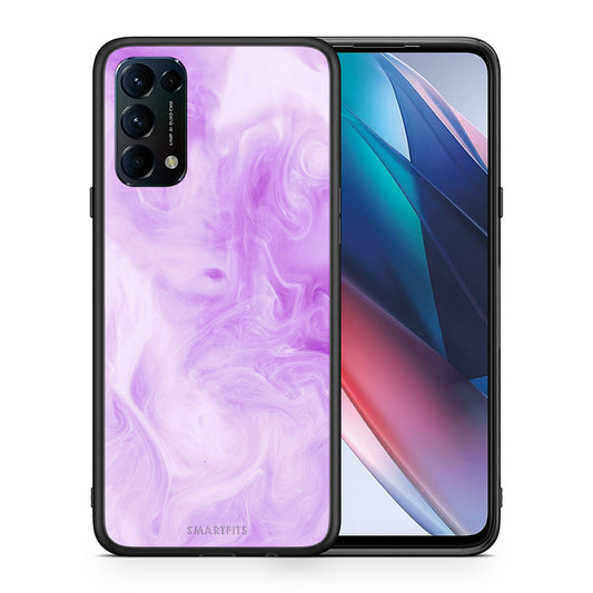 Θήκη Oppo Find X3 Lite / Reno 5 5G / Reno 5 4G Lavender Watercolor από τη Smartfits με σχέδιο στο πίσω μέρος και μαύρο περίβλημα | Oppo Find X3 Lite / Reno 5 5G / Reno 5 4G Lavender Watercolor case with colorful back and black bezels