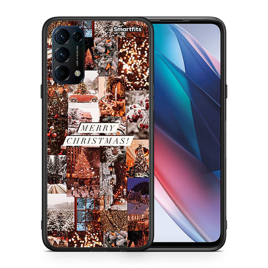 Θήκη Oppo Find X3 Lite / Reno 5 5G / Reno 5 4G Xmas Collage από τη Smartfits με σχέδιο στο πίσω μέρος και μαύρο περίβλημα | Oppo Find X3 Lite / Reno 5 5G / Reno 5 4G Xmas Collage case with colorful back and black bezels