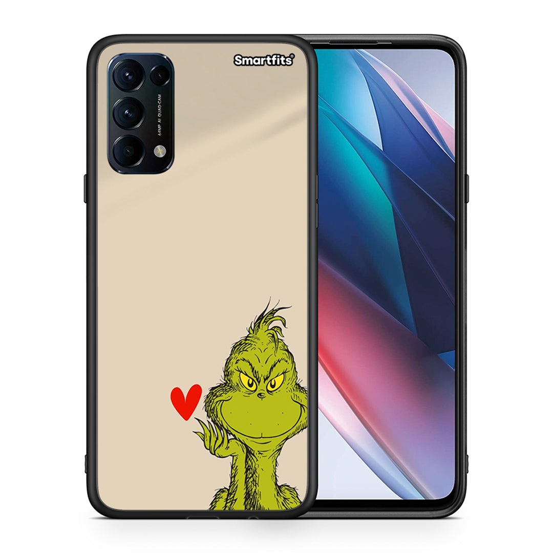 Θήκη Oppo Find X3 Lite / Reno 5 5G / Reno 5 4G Xmas Grinch από τη Smartfits με σχέδιο στο πίσω μέρος και μαύρο περίβλημα | Oppo Find X3 Lite / Reno 5 5G / Reno 5 4G Xmas Grinch case with colorful back and black bezels