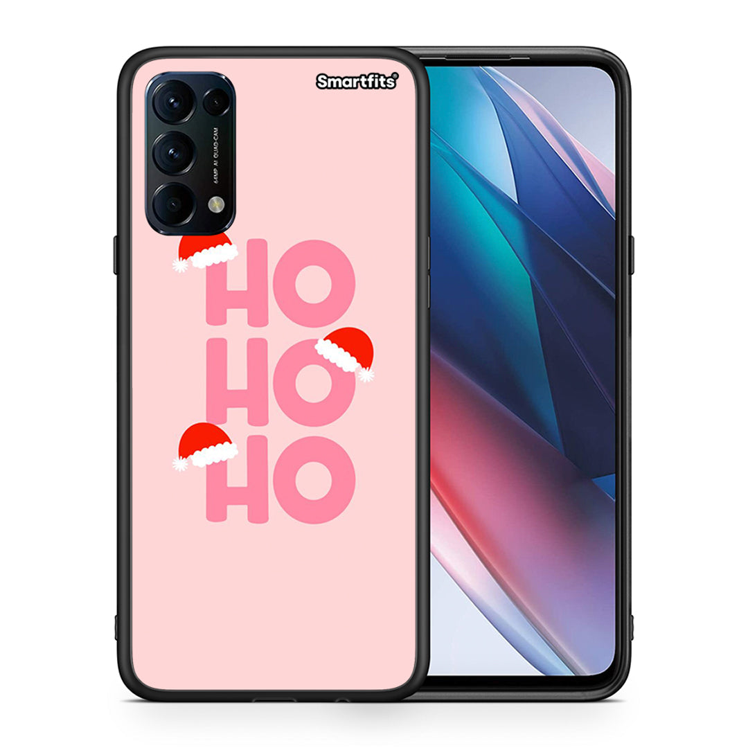 Θήκη Oppo Find X3 Lite / Reno 5 5G / Reno 5 4G Xmas Ho Ho Ho από τη Smartfits με σχέδιο στο πίσω μέρος και μαύρο περίβλημα | Oppo Find X3 Lite / Reno 5 5G / Reno 5 4G Xmas Ho Ho Ho case with colorful back and black bezels