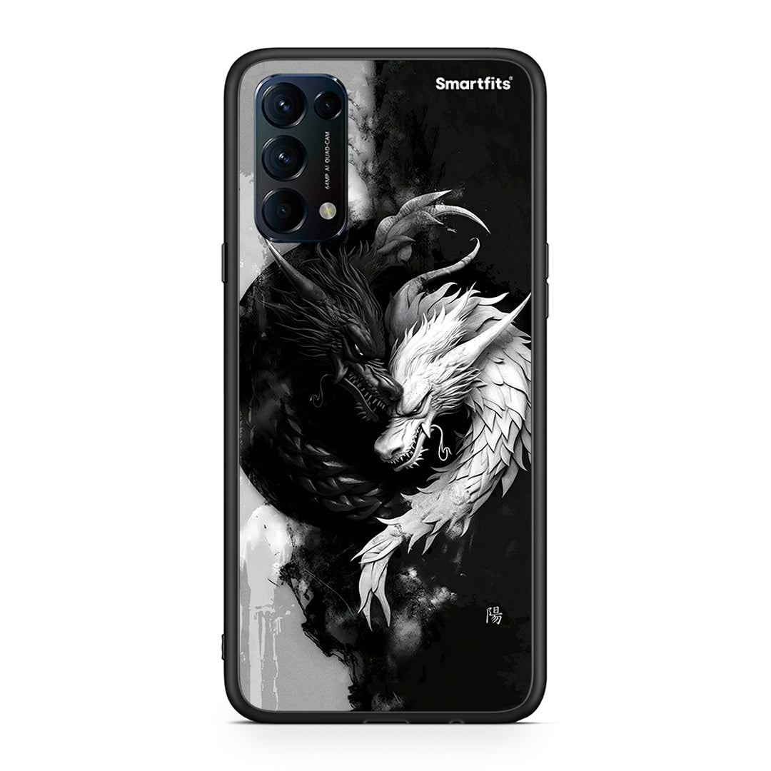 Oppo Find X3 Lite / Reno 5 5G / Reno 5 4G Yin Yang θήκη από τη Smartfits με σχέδιο στο πίσω μέρος και μαύρο περίβλημα | Smartphone case with colorful back and black bezels by Smartfits