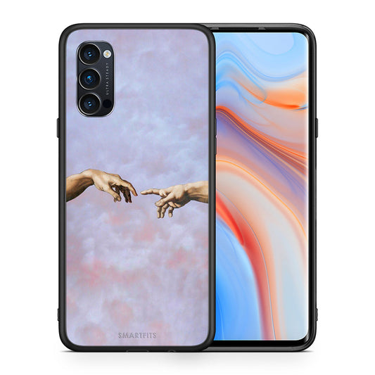 Θήκη Oppo Reno4 Pro 5G Adam Hand από τη Smartfits με σχέδιο στο πίσω μέρος και μαύρο περίβλημα | Oppo Reno4 Pro 5G Adam Hand case with colorful back and black bezels