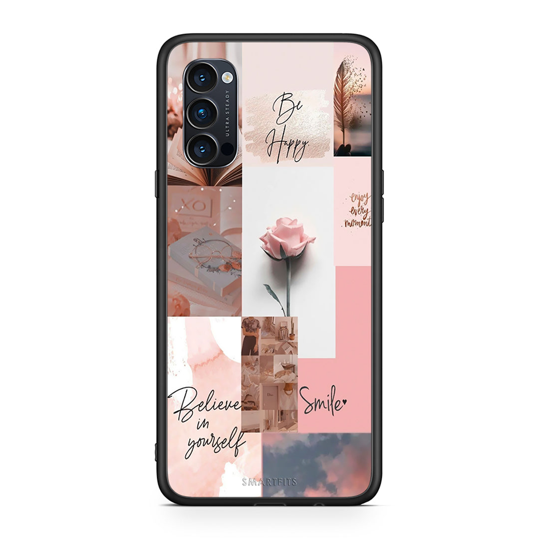 Oppo Reno4 Pro 5G Aesthetic Collage θήκη από τη Smartfits με σχέδιο στο πίσω μέρος και μαύρο περίβλημα | Smartphone case with colorful back and black bezels by Smartfits