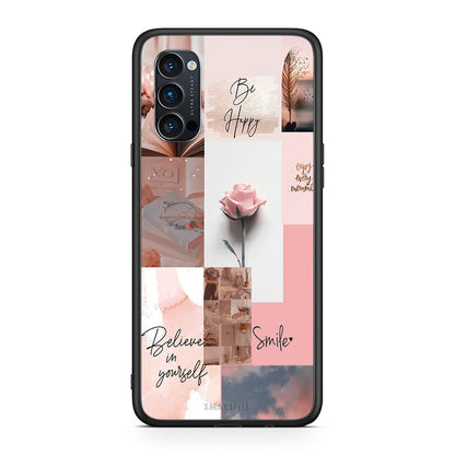 Oppo Reno4 Pro 5G Aesthetic Collage θήκη από τη Smartfits με σχέδιο στο πίσω μέρος και μαύρο περίβλημα | Smartphone case with colorful back and black bezels by Smartfits