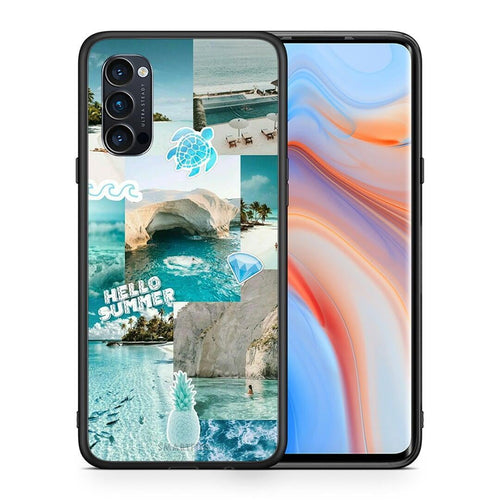 Θήκη Oppo Reno4 Pro 5G Aesthetic Summer από τη Smartfits με σχέδιο στο πίσω μέρος και μαύρο περίβλημα | Oppo Reno4 Pro 5G Aesthetic Summer case with colorful back and black bezels