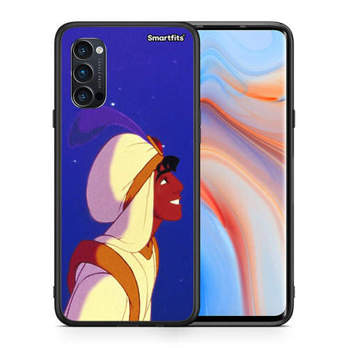 Θήκη Oppo Reno4 Pro 5G Alladin And Jasmine Love 1 από τη Smartfits με σχέδιο στο πίσω μέρος και μαύρο περίβλημα | Oppo Reno4 Pro 5G Alladin And Jasmine Love 1 case with colorful back and black bezels